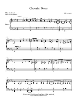 Choosin Texas sheet music